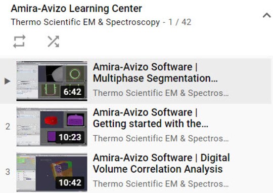 More Resources on Amira-Avizo Learning Center YouTube Playlist